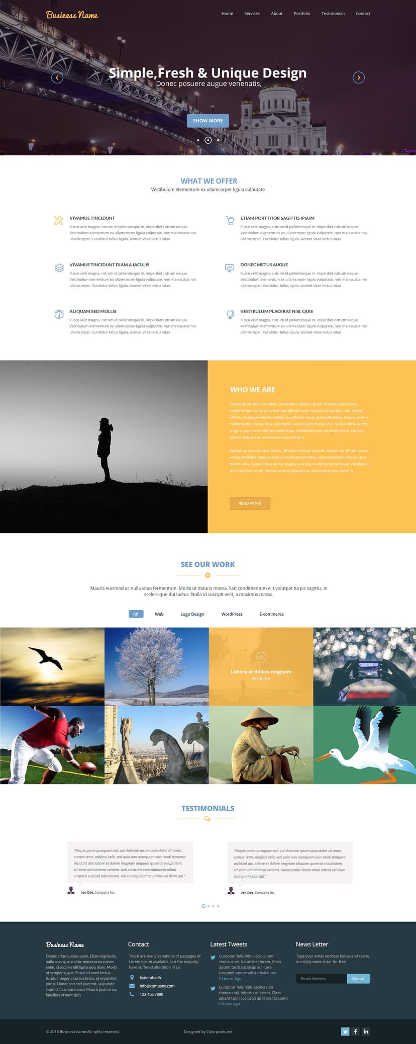 Free PSD Multipurpose Website HTML Template | Free HTML5 Templates
