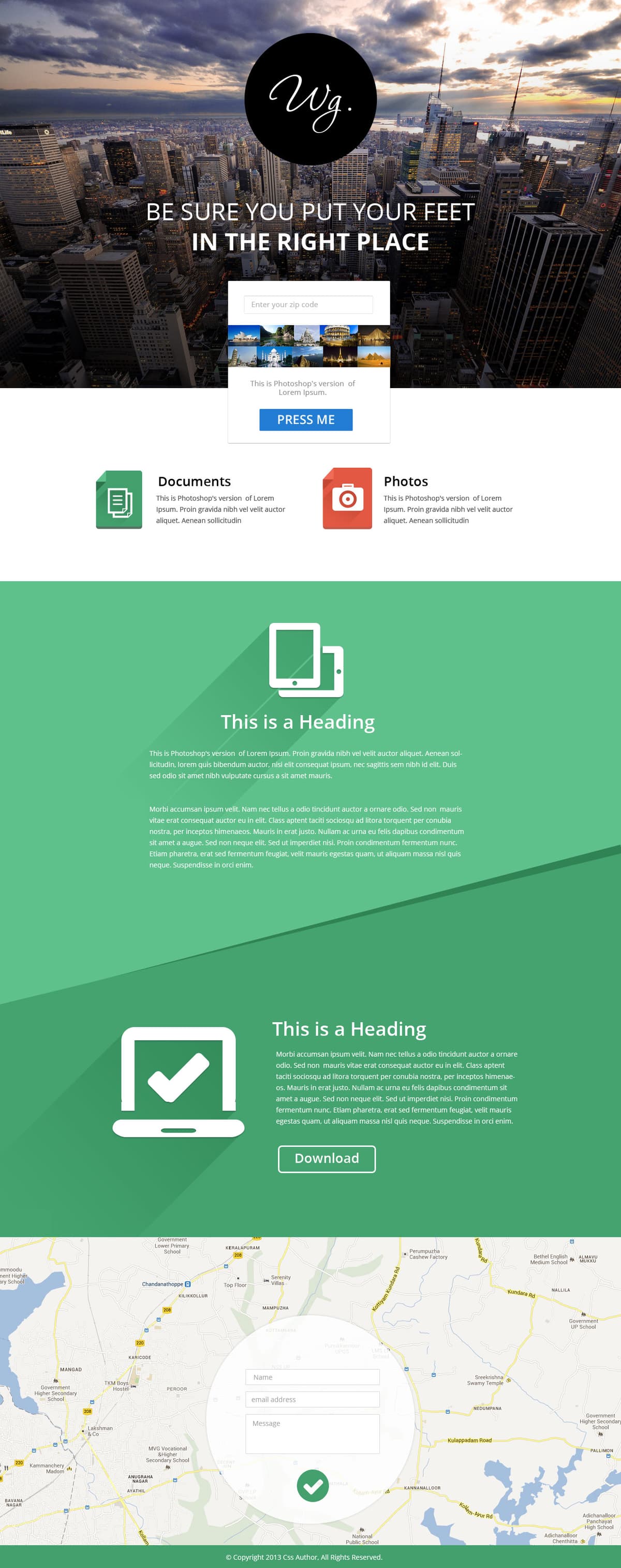 Single Page Free Website Template HTML | Free HTML5 Templates