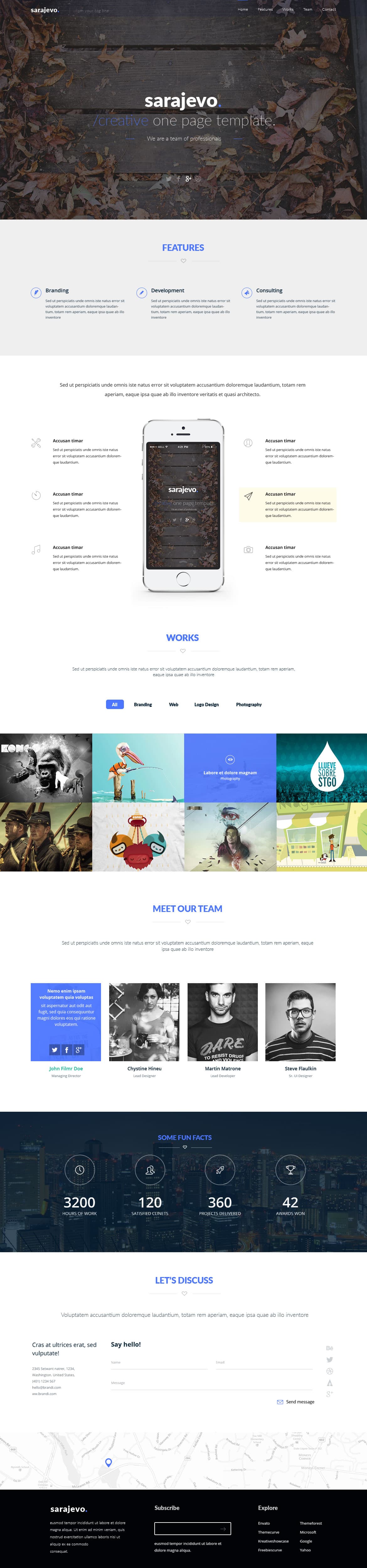 Sarajevo &ndash; Free Clean Landing Page HTML5 Template