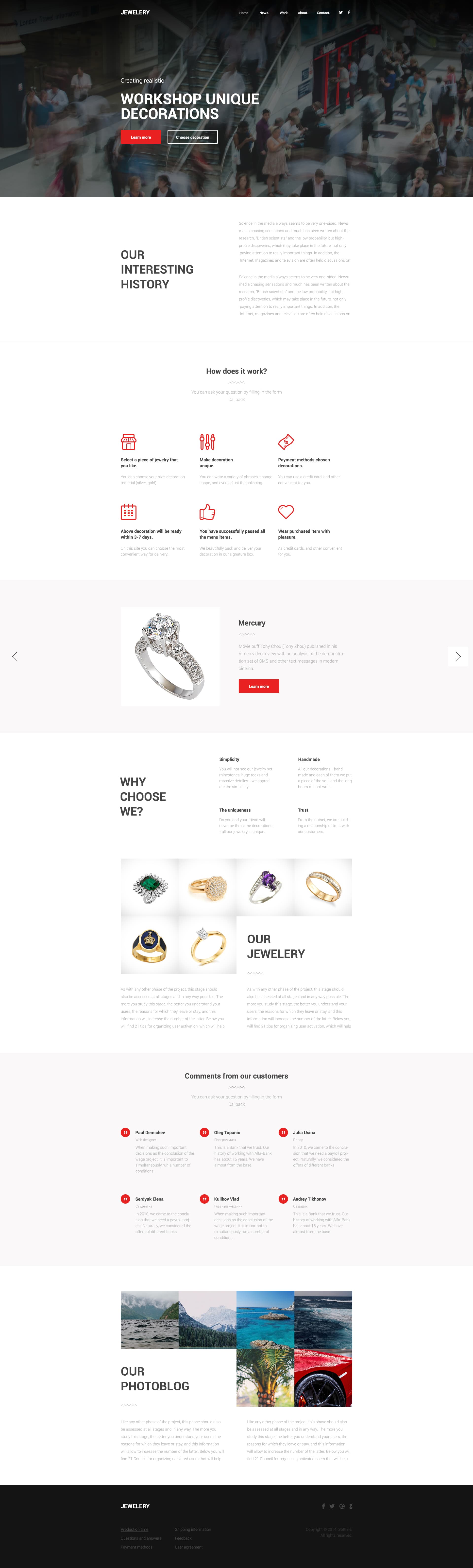 Jewelery - One Page HTML Template | Free HTML5 Templates